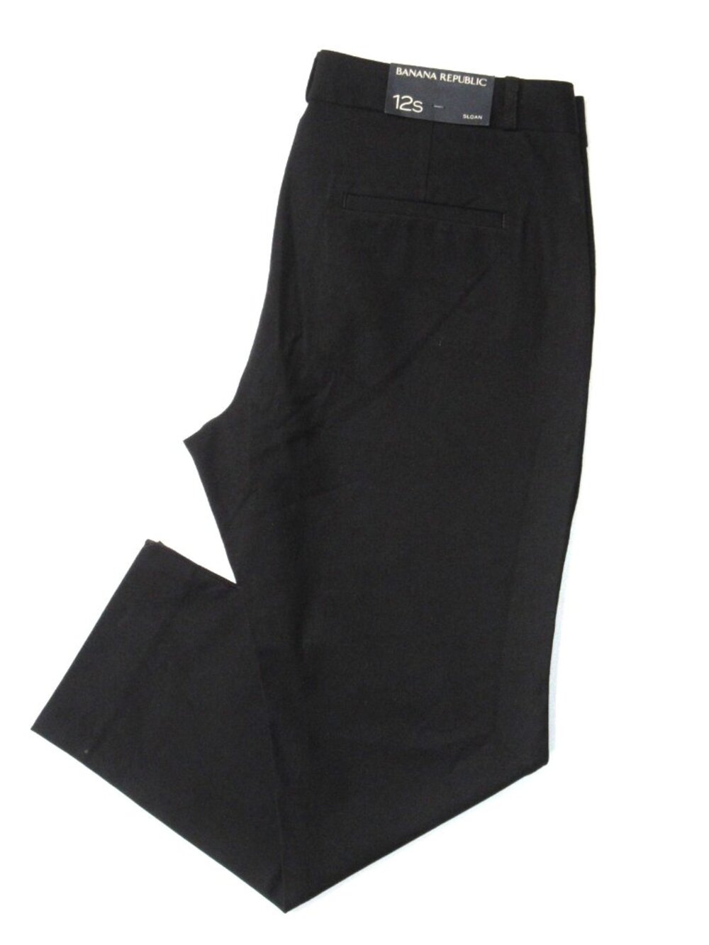 NWT Banana Republic Sloan Fit Skinny in Black Bi-Stretch Slim Ankle Pants 12s